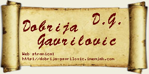 Dobrija Gavrilović vizit kartica